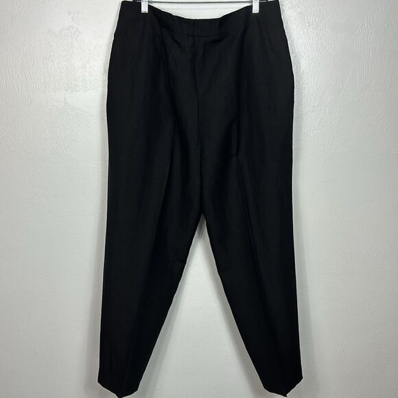 Lafayette 148 New York Franklin Silk & Linen-Blend Pant In Black Size 16 - Picture 5 of 12